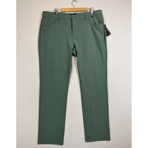 TRAVIS MATHEW Mens Golf Pants Sz 40 x 34 Green Performance Stretch Slim Straight